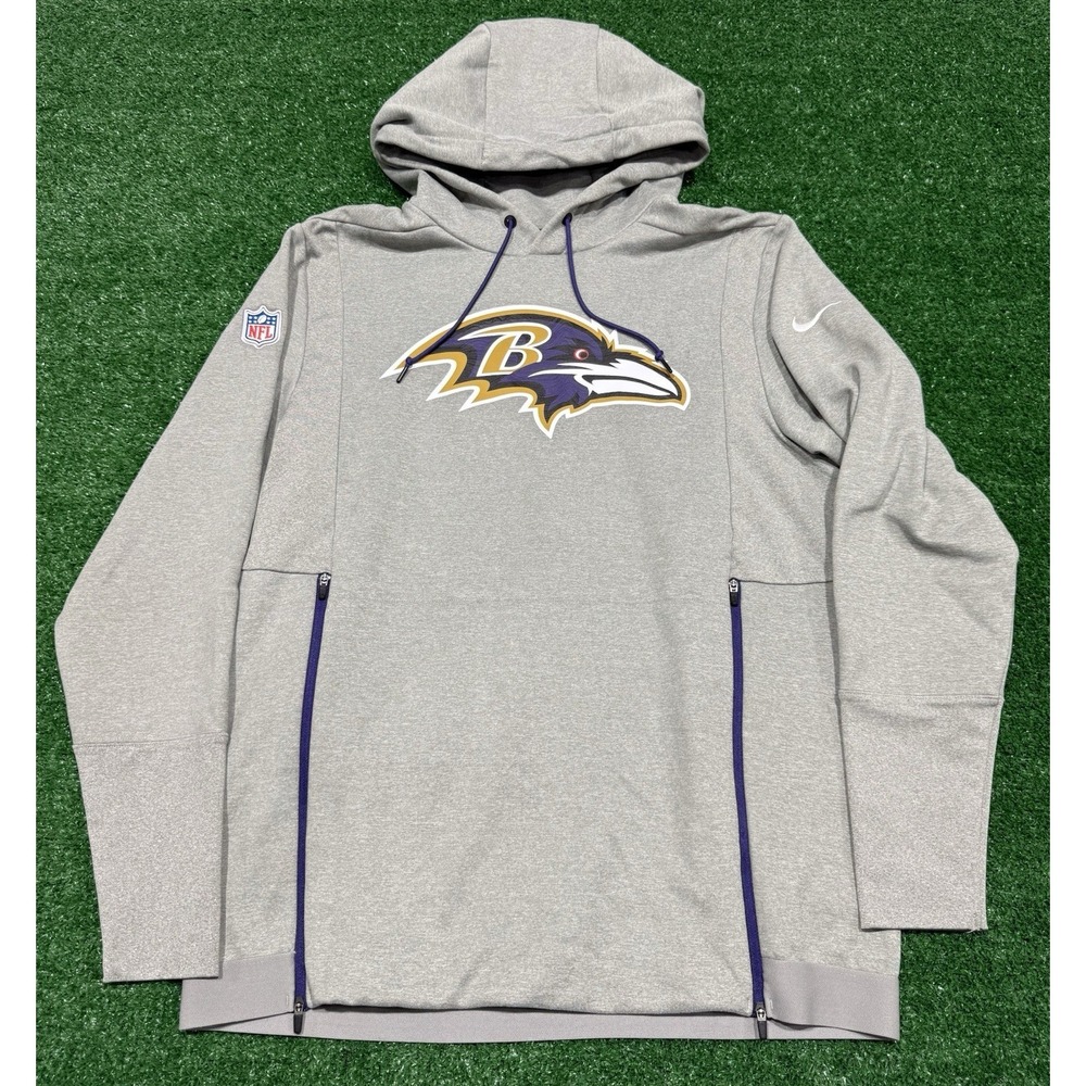 Nike Baltimore Ravens Sideline Performance Player Pullover Hoodie Men's Medium